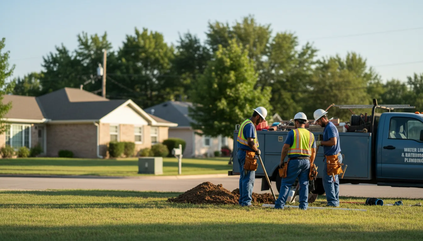 Residential water line and bathroom plumbing service in Bourg, LA